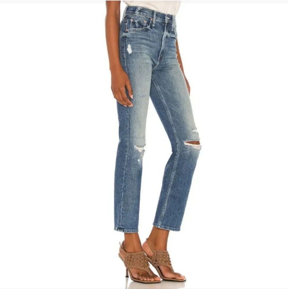 Mother Superior "High-Waisted Rider Ankle" Far Beyond the Sky Jeans. Size 26